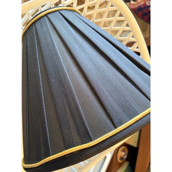 Royal Designs, Inc. Empire English Pleat Lamp Shade, BSO-724-14BLKGL, 10 x 14... - Picture 4 of 5